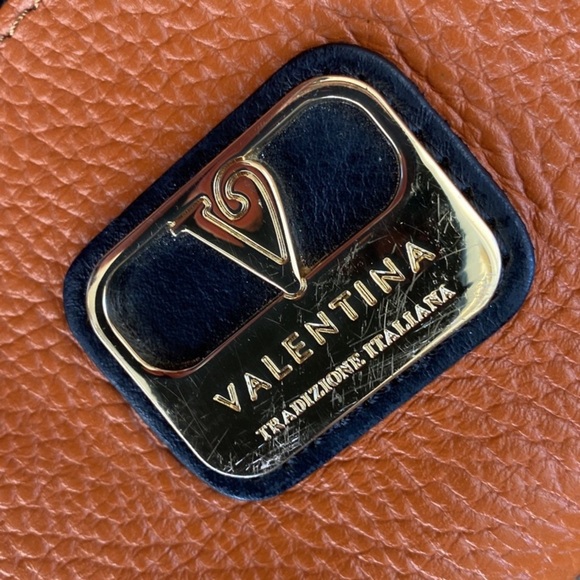 Valentina Tradizione Italiana Convertible Orange Bag/Backpack - Picture 10 of 12